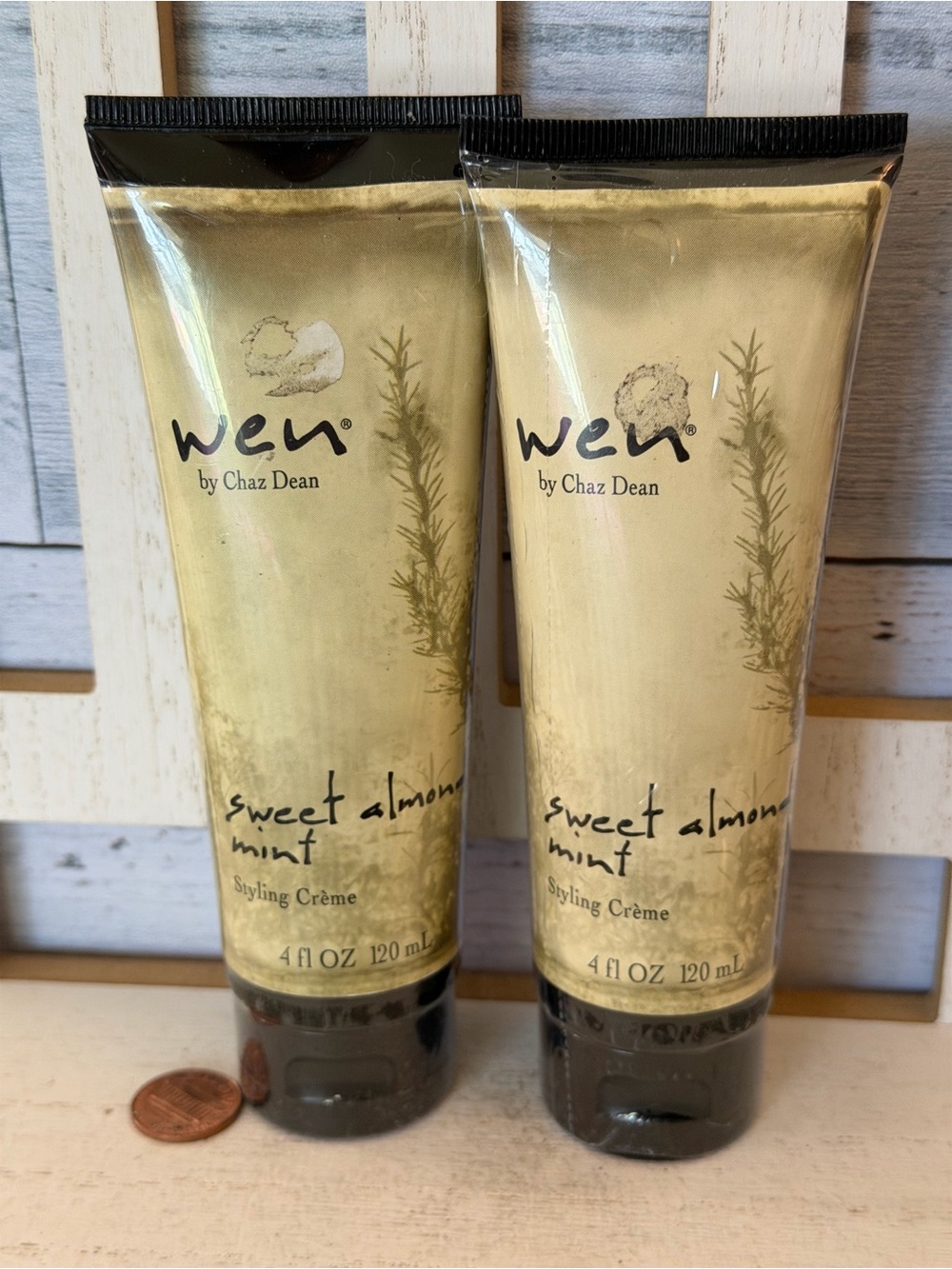 Wen Anti-Frizz Styling Creme Sweet Almond Mint By Chaz Dean Sealed 4oz Lot X2